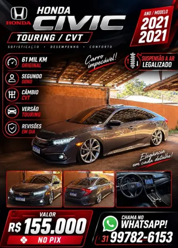 Honda Civic Sedan Touring 1.5 Turbo 16V Aut.4p 2021