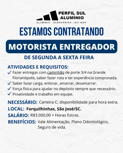 Motorista entregador (caminhão)
