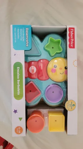Fisher-Price Brinquedo para Bebês Encaixa Borboleta para crianças a partir de 6 meses