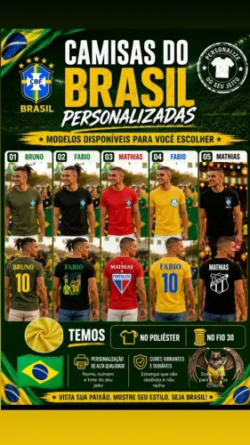Camisa personalizada com seu time favorito