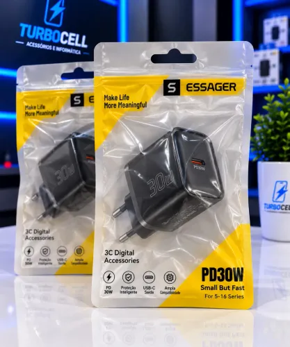 CARREGADOR TURBO ESSAGER 30W 