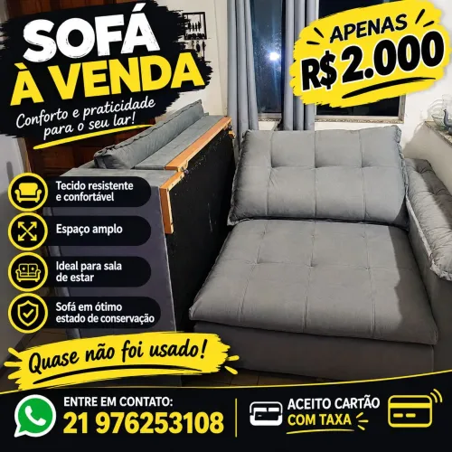 Sofa retrátil com molas ensacadas