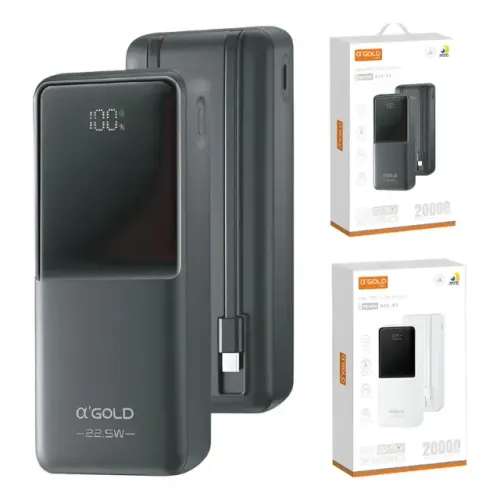 Carregador Powerbank 20000mah Turbo Portatil Bte-41 Gold Novo Power Bank Loja Coimbra Comp
