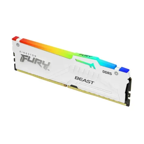 Memória RAM Kingston Fury Beast, RGB, 16GB, 5600MHz, DDR5, CL36, Branco