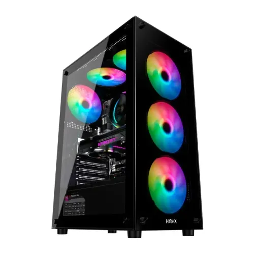 Gabinete Gamer Hyrax HGB210 - COM 6 FANS ARGB - NOVO