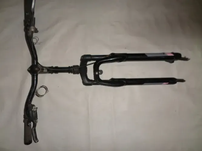 Garfo de suspensão dianteira de bicicleta completo com freio a disco e amortecimento -AD13