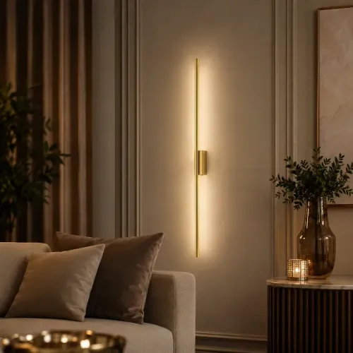 arandela led astraled herbig dourado, bivolt para parede