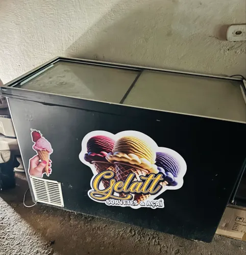 Freezer 230L com tampa de vidro
