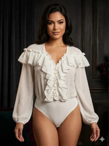 Body tam M tecido fino e delicado Forever 21