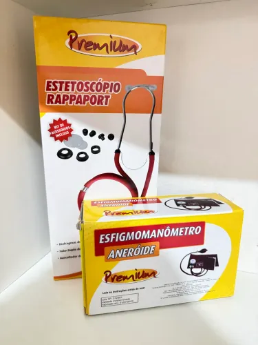 ESTETOSCÓPIO E ESFIGMOMANÔMETRO 