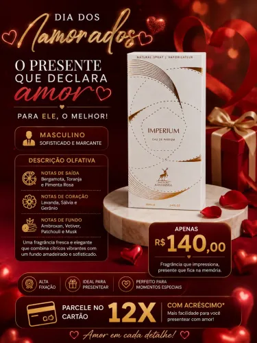 Perfume Árabe Masculino 100ml IMPERIUM MAISON ALHAMBRA ?