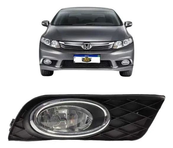 Farol Milha Direito Honda Civic G9 2012 2013 2014 2015  Preto