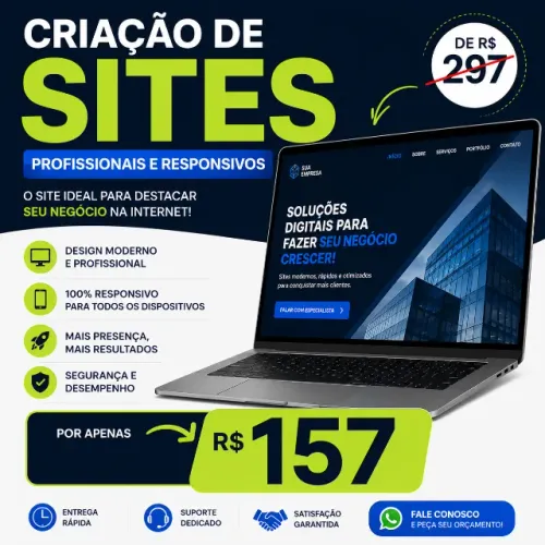 Site Profissional Completo | De R$297 por Apenas R$157