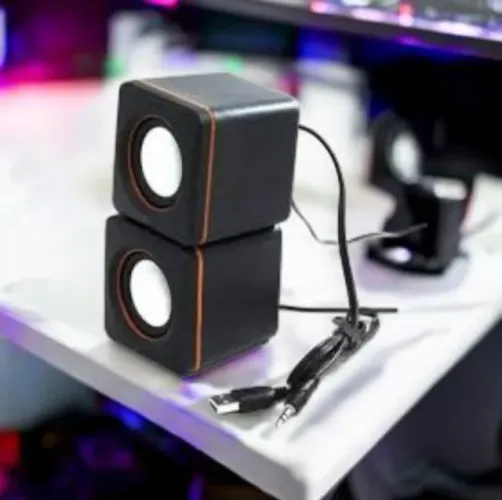 Caixa de Som para Computador - USB e Áudio