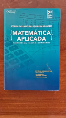 Livro Matemática aplicada para administração, economia e contabilidade