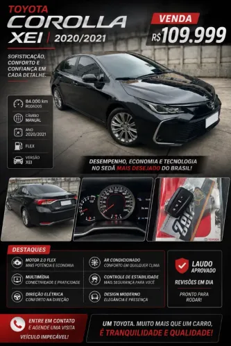 Toyota Corolla XEI 2.0 Flex 16V Aut. 2021