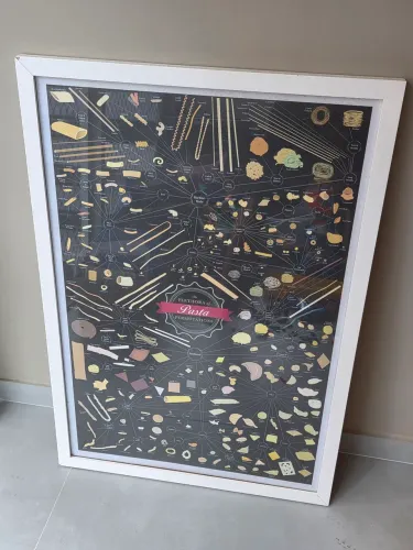 Quadro Decorativo Gigante "Plethora of Pasta" - 97x66cm - Ideal para Cozinha/Gourmet