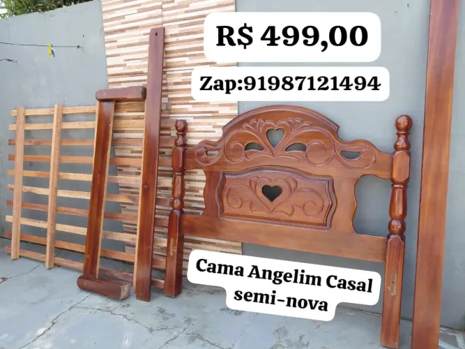 VENDA CAMA CASAL DE ANGELIM R$ 499,00