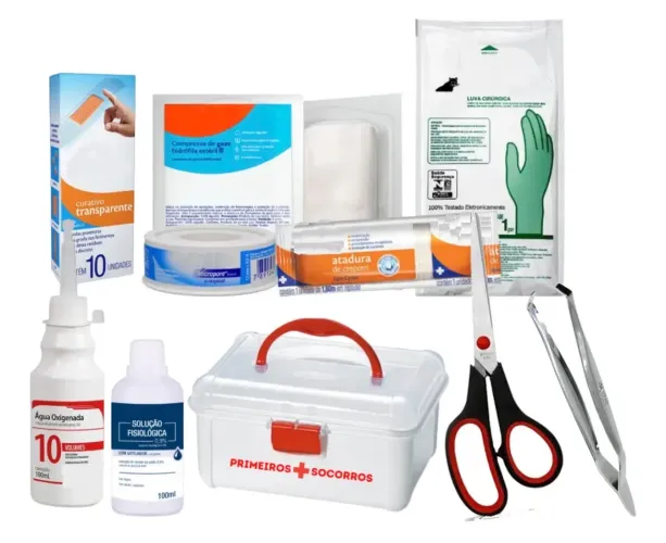 kit completo de primeiros socorros