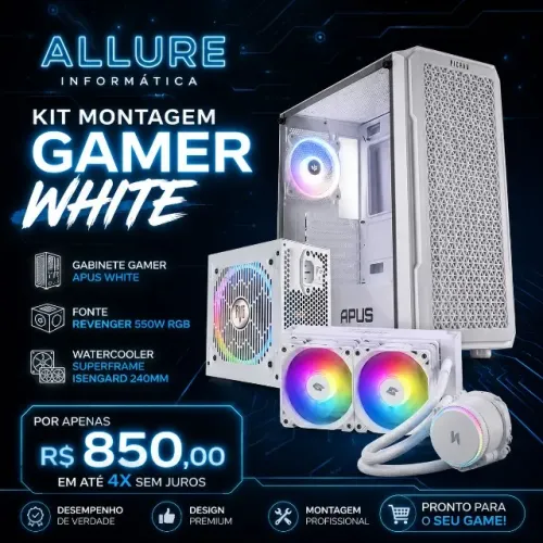 Kit montagem GAMER WHITE