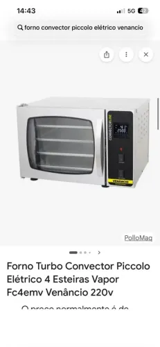 Forno Venâncio turbo pícolo com vapor NOVO