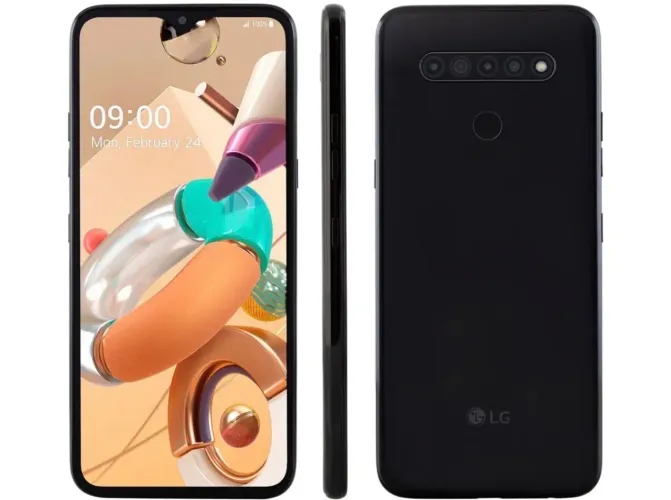 Smartphone LG K41S 32GB Preto 4G Octa-Core 3GB RAM Tela 6,55? Câm. Quádrupla + Selfie 8MP