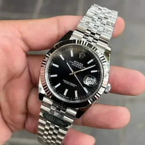 Relógio automático super c datejust rolex 3235 completo