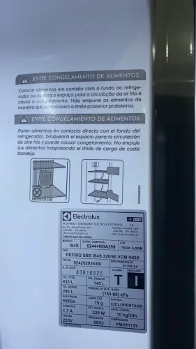 VENDO OU TROCO - Geladeira Side by Side Electrolux IS4S 435L Inox Look ?