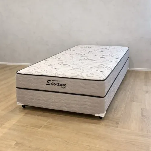 Conjunto Box SOLTEIRO Savana com Molas Ensacadas - Entrega Grátis Fortaleza