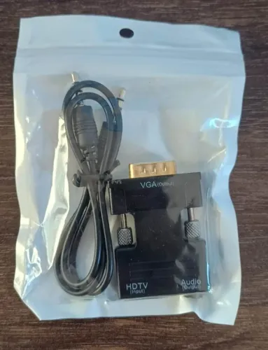 Conversor Fêmea Para Vga Macho Compatível Com Hdmi e Cabo Áudio 3.5mm