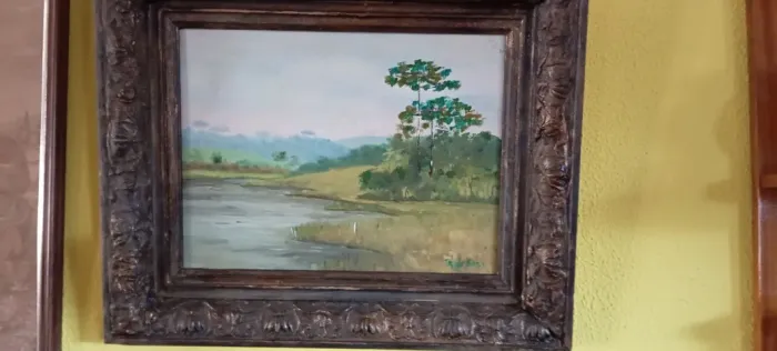 Quadro Antigo Th De Bona óleo sobre tela
