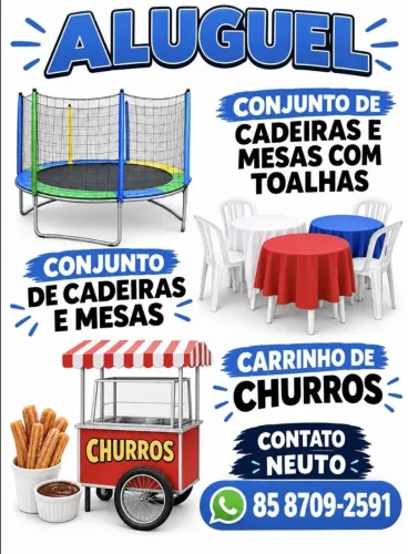 ALUGUEL DE MESAS E CADEIRAS
