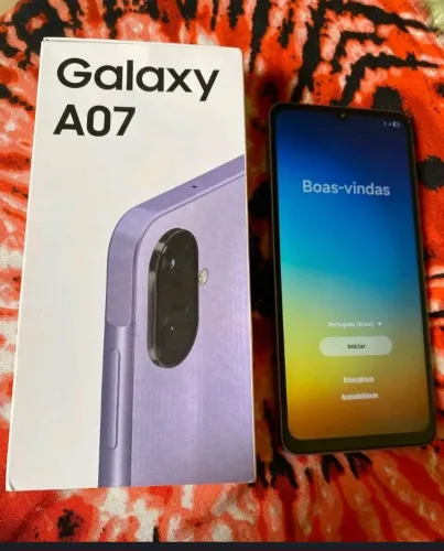 Celular A07 na caixa
