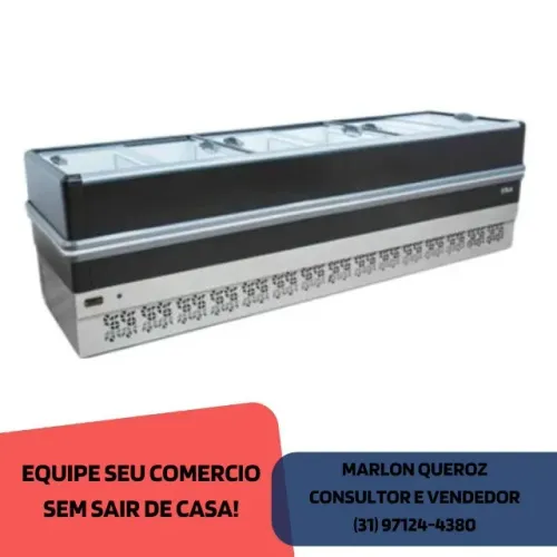 Ilha para Congelados Vidro Reto 3M Polar