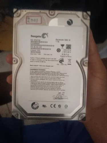 HD Seagate 1TB NOVO - Nunca Usado    Seagate Barracuda 7200.12   1TB de armazename
