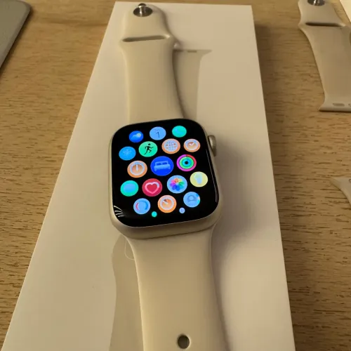 Apple Watch Series 7 41mm Starlight - Impecável + 2 Pulseiras Originais Apple