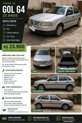 Volkswagen Gol Geração V 25 Anos 1.0 8V Total Flex Mec. 4P 2013