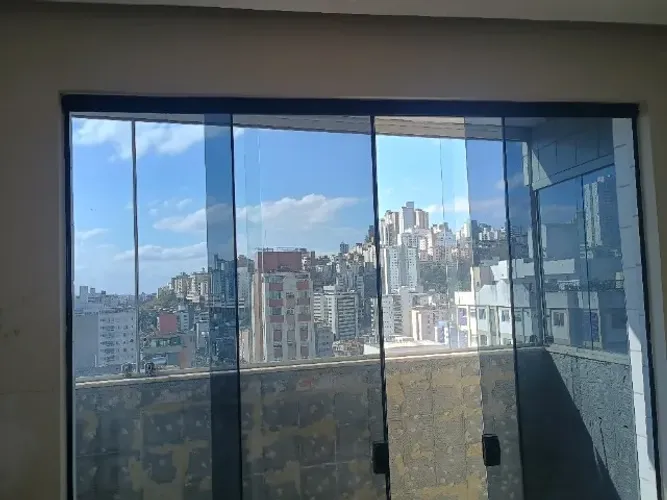 Porta de vidro temperado 8mm 4 folhas 