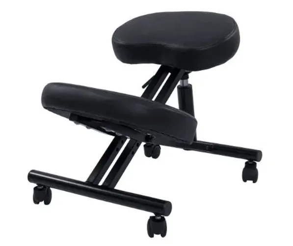 Cadeira de Massagem Shiatsu em Couro PU Preta