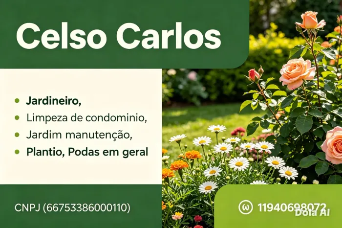 Manutenção de jardins podas roçagem limpeza 