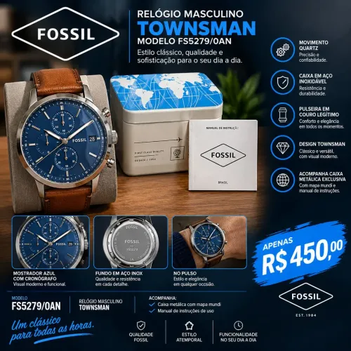 Relógio Fóssil Masculino