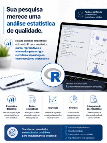 Análise Estatística em R para TCC, Artigos, Dissertações e Teses