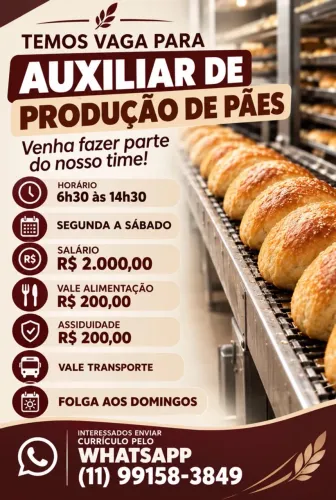Auxiliar de panificação
