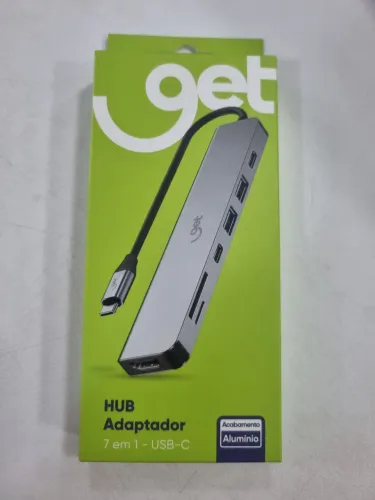 Hub Adaptador Get USB-C 7 em 1 com USB-C, PD, USB 3.0, USB 2.