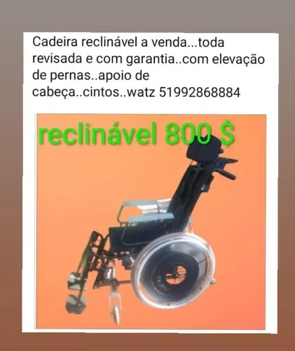 Cadeira de rodas reclinável