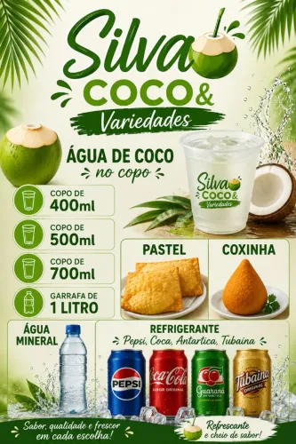Venha se refrescar!! Água de coco no melhor point da cidade.
