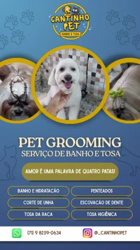 Banho com corte de unha e limpeza de ouvido a domicílio