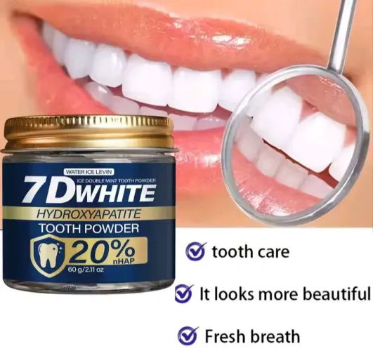 Pó Clareador Dental 7d White Hidroxiapatita 60g