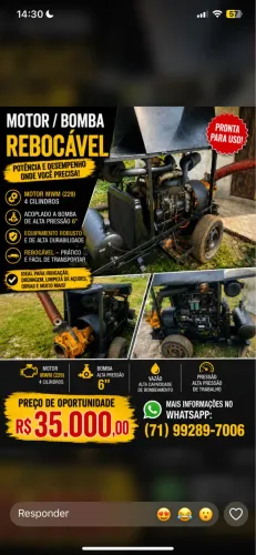 Motor bomba 4 cilindro MWM DIESEL