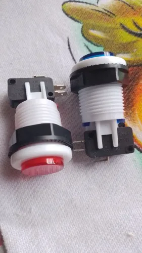 P Fliperama, Botão em acrílico + Micro, novo